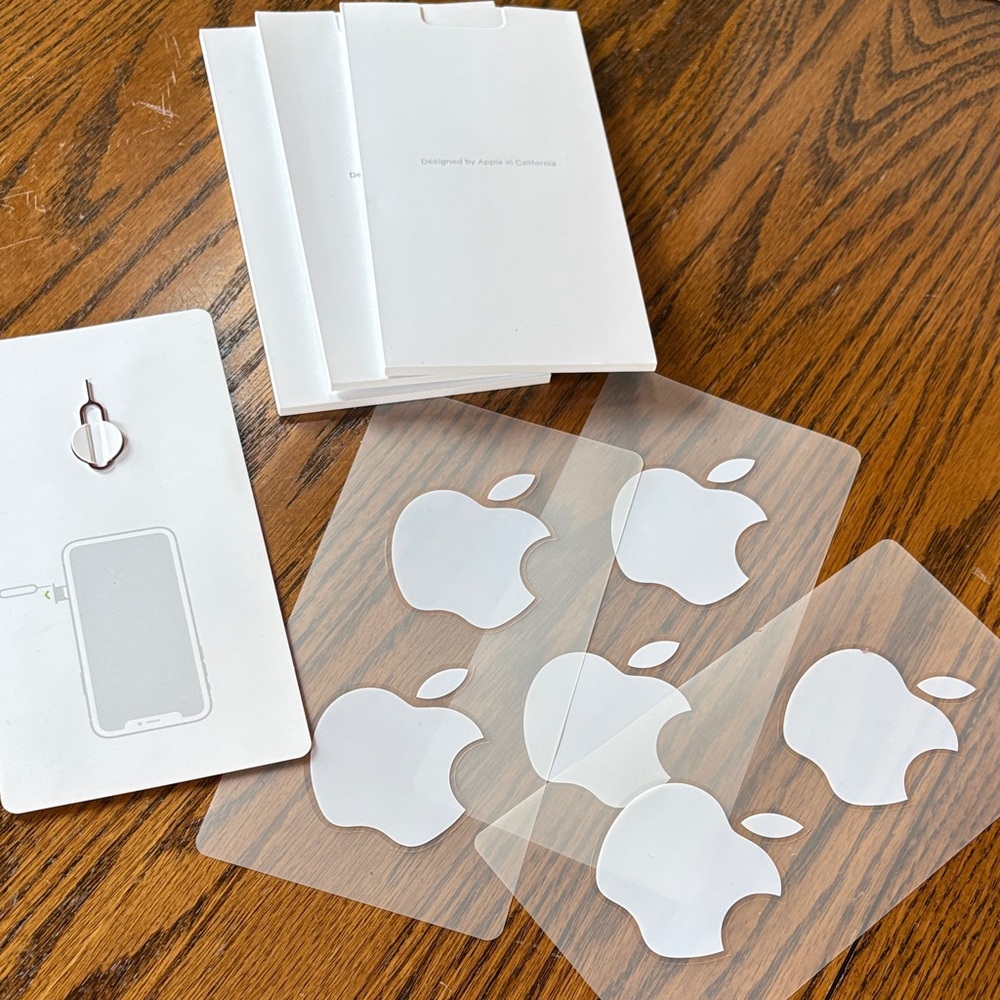 Apple White Logo Sticker Sheets - Pack of Apple Decals